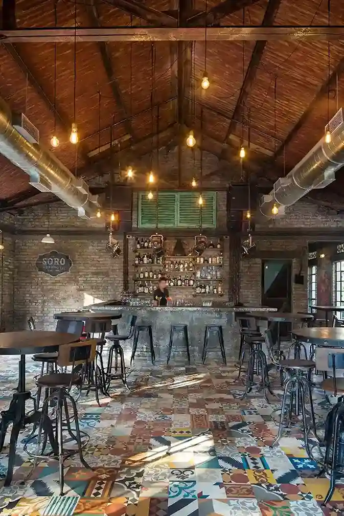 interior view of soro the village pub in assagao north goa