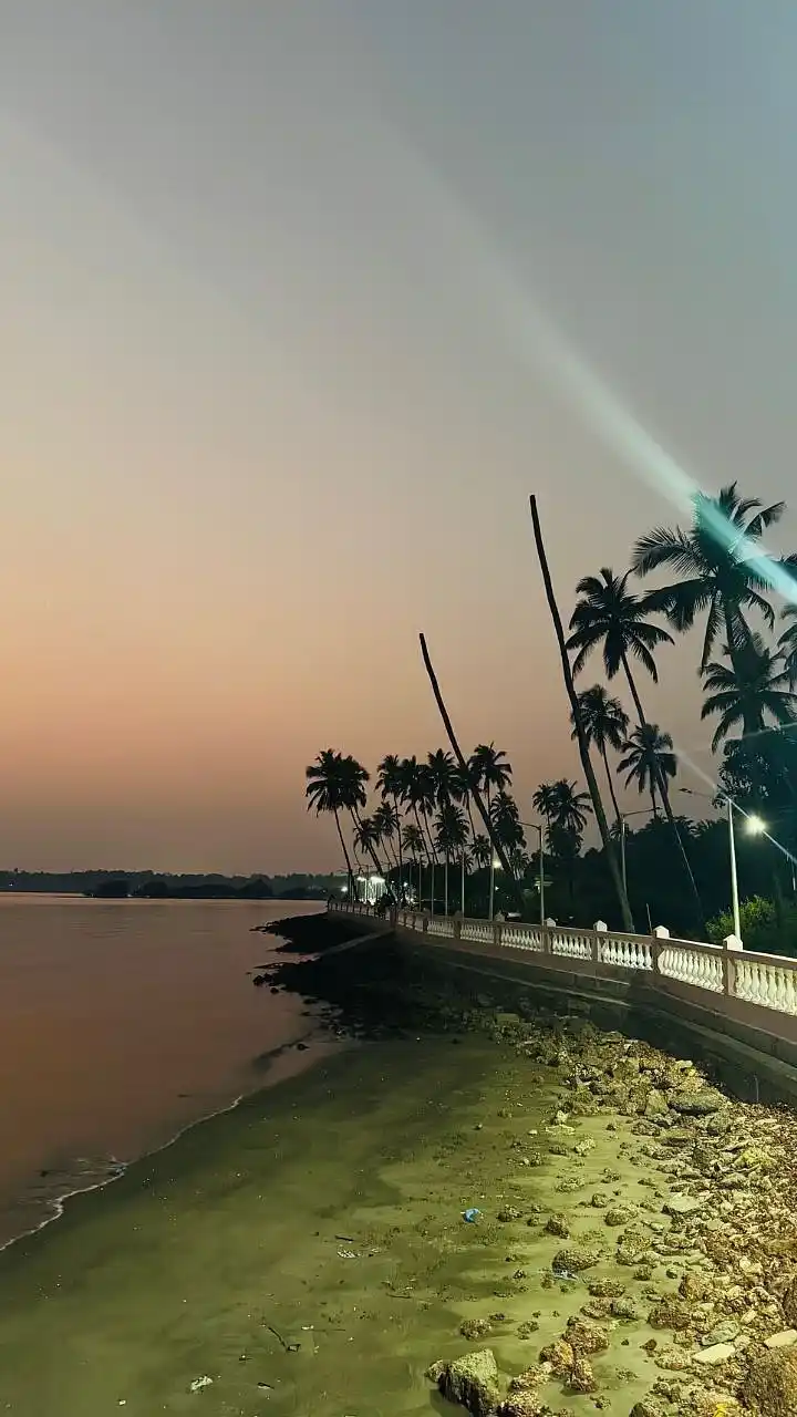 Evening in uddo beach in siolim north goa