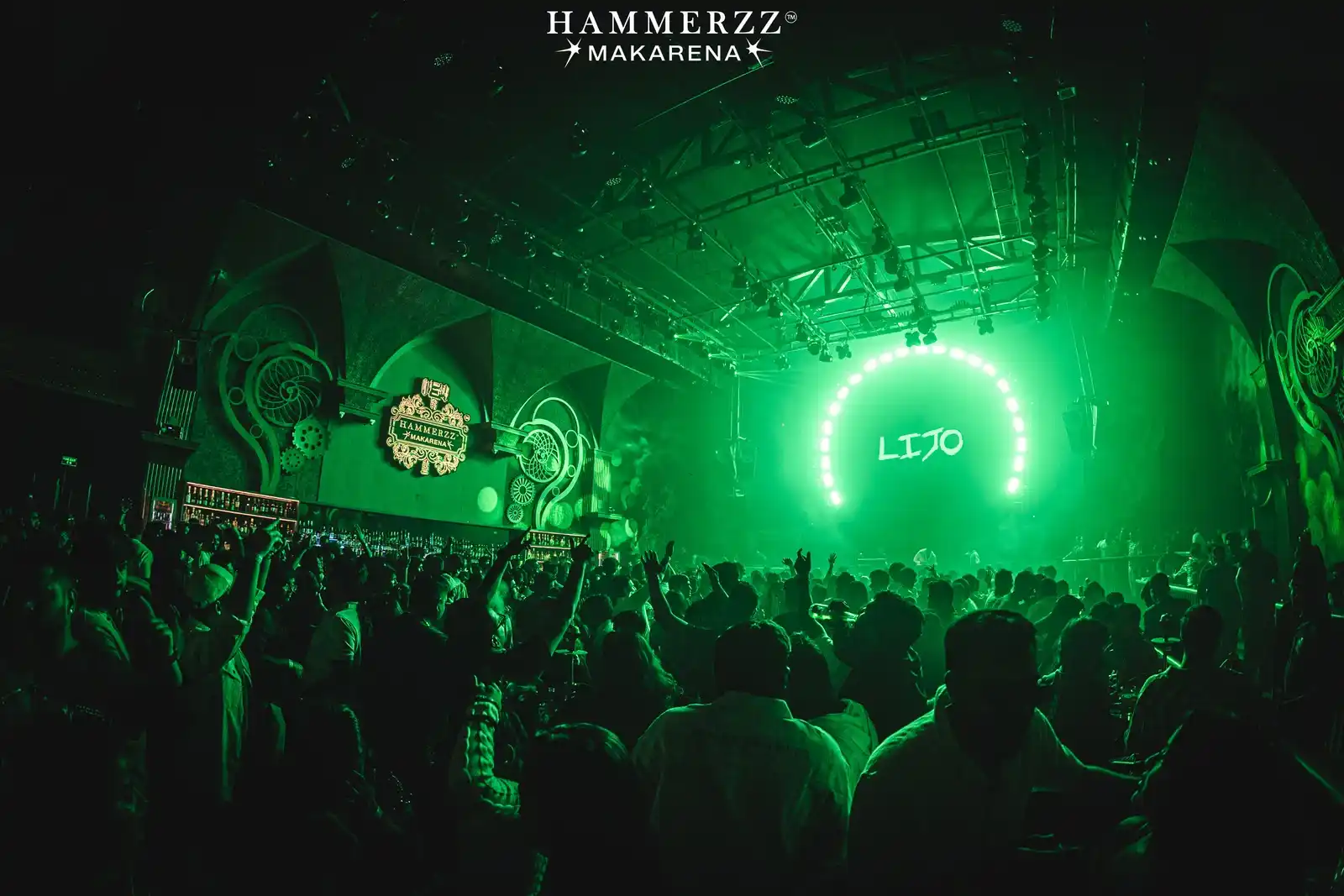 Inside of recently opened Hammerzz Makarena club in Vagator North Goa