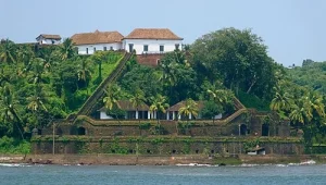 Front view of Reis Magos Fort in North Goa