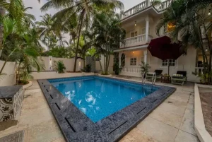 Front pool view of Sublime sands resort in Candolim north goa