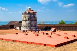 Wide view of Aguada Fort Situated in Sinquerim North Goa